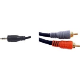 HOSA STEREO 3.5mm (M) - TWO RCA, 10 ft.