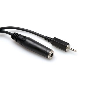 HOSA 3.5 mm (F) - 3.5 mm (M), 25 ft. HEADPHONE EXTENSION CABLES.