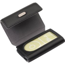 Ipod Black Leather Foldover Case