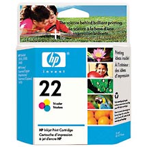 HP 22 Tri-color Inkjet Print Cartridge (C9352AN)