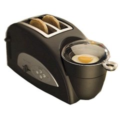 Back to Basics TEM500 Egg & Muffin 2-Slice Toaster and Egg Poacher - Black