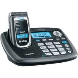 Uniden CellLink ELBT595 5.8 GHz Digital Expandable Cordless Flip Phone with Color LCD, Answering System, and Bluetooth Capability