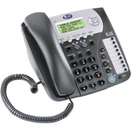 AT&T 992 Two-Line Corded Speakerphone with Caller ID - Espresso
