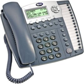 AT&T 984 Small Business System Speakerphone with Digital Answering System and Caller ID/Call Waiting - Titanium Blue