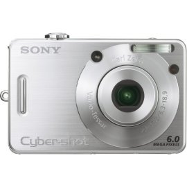 Sony Cybershot DSCW50 6MP Digital Camera with  3x Optical Zoom