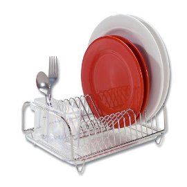 Compact Dish Drainer 3 Piece Set - Stainless Steel