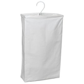 Whitney Design Doorknob Hanging Cotton Canvas Laundry Bag - White