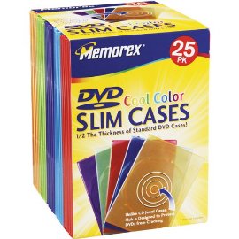 Cool Color Slim DVD Storage Cases