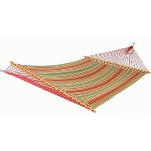 Pawleys Island Gardens Collection Large Quilted DuraCord Fabric Hammock, Trellis Stripe
