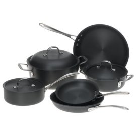 Calphalon Commercial Hard Anodized 9-Piece Set - charcoal gray