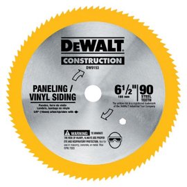 DEWALT DW9153 6-1/2" 90T Vinyl Siding/Paneling Blade
