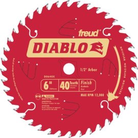 Diablo D0640X 6" x 40-Tooth ATB  Trim Saw Blades 1/2"Arbor