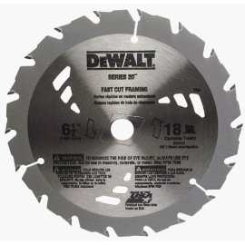 DEWALT DW3161 Series 20 6-1/2 18T Carbide Thin Kerf Circular Saw Blade