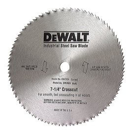 DEWALT DW3324 7-1/4 100-Tooth Steel Crosscut Saw Blade