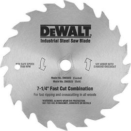 DEWALT DW3325 7-1/4 40-Tooth Steel Combo Saw Blade