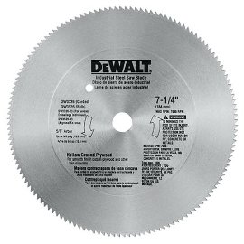 DEWALT DW3326 7-1/4" 140-Tooth Steel Hollow Ground Plywood Saw Blade