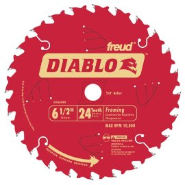 Diablo D0624X 6-1/2 x 24-Tooth Carded ATB Framing Blade