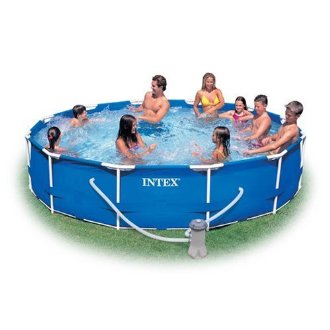 Intex 12'x30" Family Size Metal Frame Pool Set with Pump (56995EG)