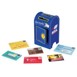 Deluxe Wooden Mailbox and Mail Set
