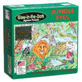 Jungle Eyes 100 piece Glow in the Dark Puzzle