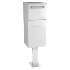 Locking Mailbox & Package Delivery Vault- White