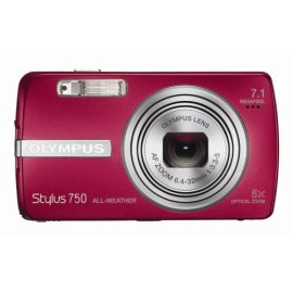 Olympus Stylus 750 7.1MP Digital Camera with Digital Image Stabilized 5x Optical Zoom and CCD Shift Stabilization (Red)