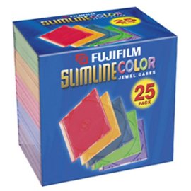 Fuji CDR80 Empty Color Jewel Cases, 25 Pack