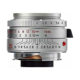Leica 35mm f/2 SUMMICRON-M ASPHERICAL Silver Chrome Finish Wide Angle Manual Focus Lens for M System - USA