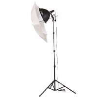 Smith Victor KT400 Single, 500 watt Photoflood Light Umbrella Kit with Corrugated Carrying Case,