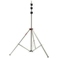 Photogenic 8' Air Cushioned, Heavy Duty Lightstand with 5/8 Mounting Stud, 4 Section with 3 Risers, Chrome.