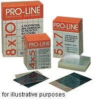 Pro-Line 8.5 x 11 Archival Polypropylene Sleeves, Holds a Single 8.5x11 Frame, Pack of 200, Clear, Sealed Flap.