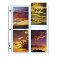 Print File Archival Photo Pages Holds Eight 3 1/2 x 5 Prints, Pack of 25