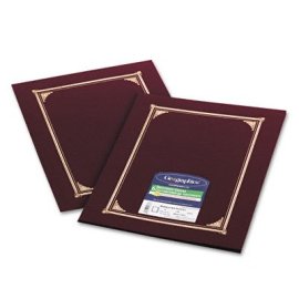 Geographics(R) Document Covers, 9 1/4in. x 12 1/2in., Burgundy, Pack Of 6