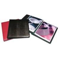 Print File Scrapbook 8-1/2" x 11" - with Twelve White Inserts and Pages to Hold Twenty Four Prints, Burgundy Linen Cover.