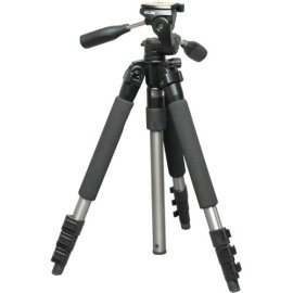 Slik Able 340DX A.M.T 4 Section Titanium Tripod with 3-way Quick Release Pan Tilt Head, Max. Height 58, Supports 8.8 Lbs.