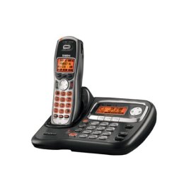 Uniden TRU9466 2-Line Expandable Cordless System with Dual Keypad and Call Waiting/Caller ID - Black and Silver