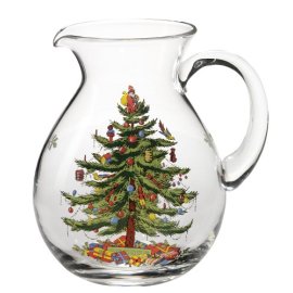Spode Christmas Tree Glass Pitcher