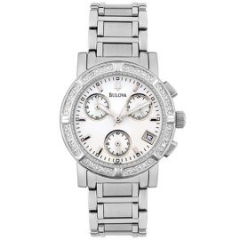 Bulova Women's Diamond Bezel Chronograph Watch #96R19