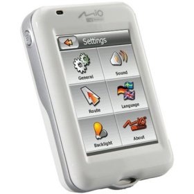 Mio DigiWalker H610 Handheld GPS with MP3 Player - White