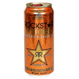 Rockstar Juiced Energy Drink Plus Juice, Mango Orange, Passion Fruit, 16 Ounce Can (Pack of 24)