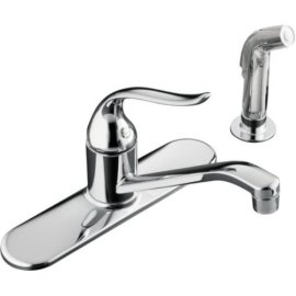 KOHLER K-15172-P-CP, Coralais(R) Single-Control Kitchen Sink Faucet, Polished Chrome