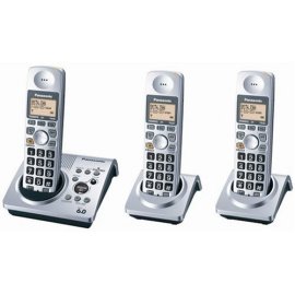 Panasonic KX-TG1033S Dect 6.0 Cordless Telephone w/Digital Answering machine, 3 Handsets Total