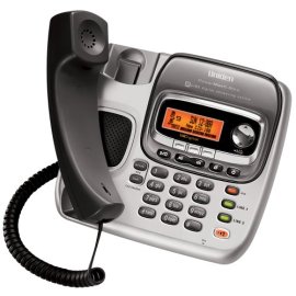 Uniden TRU9496 2-Line Expandable Corded/Cordless Combination System with Digital Answering System, Dual Keypad and Call Waiting/Caller ID - Black and Silver
