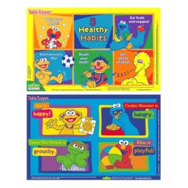 Neat Solutions 50-ct Sesame Street Table Topper disposable stick-on placemats with reusable pop-up travel case