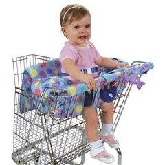 Leachco Prop 'R Shopper - Shopping Cart Cover - Sage Pin Dot
