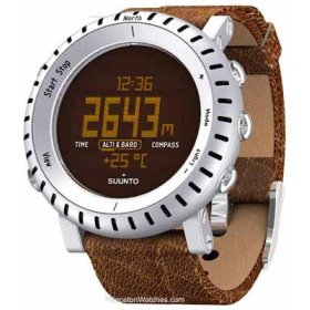 Suunto Core Wrist-Top Computer Watch with Altimeter, Barometer, Compass, and Depth Measurement (Aluminum/Brown)