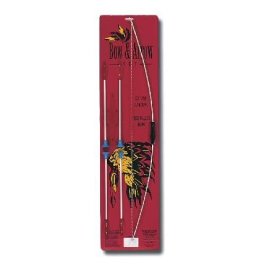 34 Inch Fiberglass Bow, 4 12 Inch Arrows, With Rubber Safety Tips, Carded