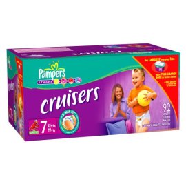 Pampers Cruisers, Size 7 (41lbs+) Economy Plus Pack (incl. 92 Diapers)