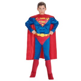 Super DC Heroes Deluxe Muscle Chest Superman Child's Costume