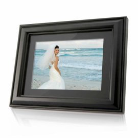 Coby DP-768 7-Inch Widescreen Digital Photo Frame with MP3 Player & 2 Wood Frames